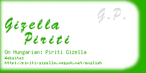 gizella piriti business card